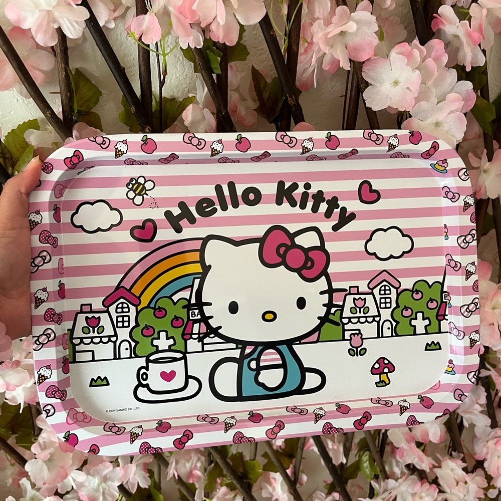 Hello kitty red rolling tray